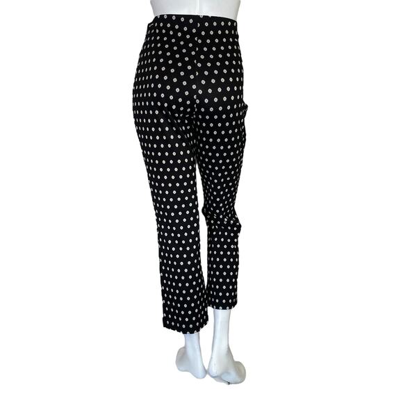 Anthropologie | Women's Black with White Geometric Print Pull On Pants | Size: S - Picture 4 of 6